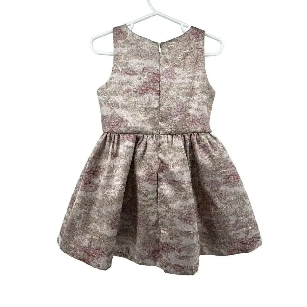 Nordstrom Size 3 Dress Toddler Special Event Pink Gold Fit and Flare Church